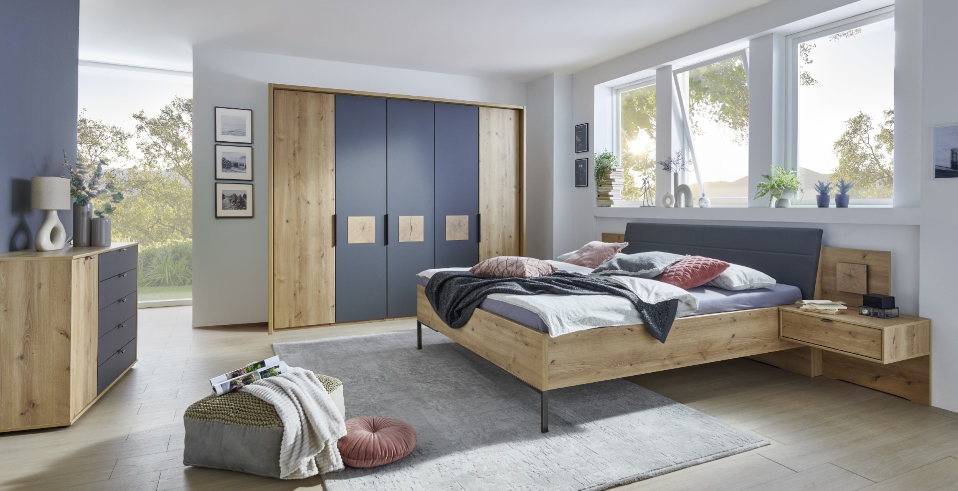 Kommode Naxos braun grau Holz