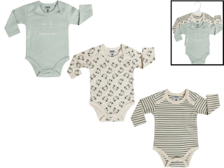 Baby Body Spiss grün beige schwarz Baumwolle