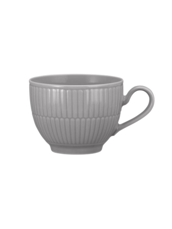 Kaffeeobertasse Amina grau Porzellan