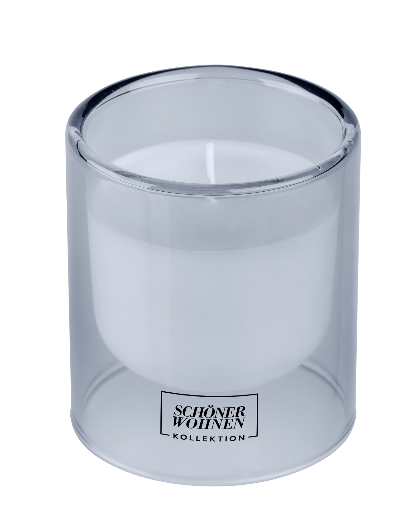 Duftkerze Cotton Blau Glas Wachs
