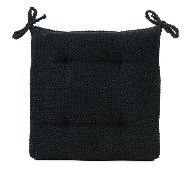 Cuscino di seduta Sven in fibra sintetica nero