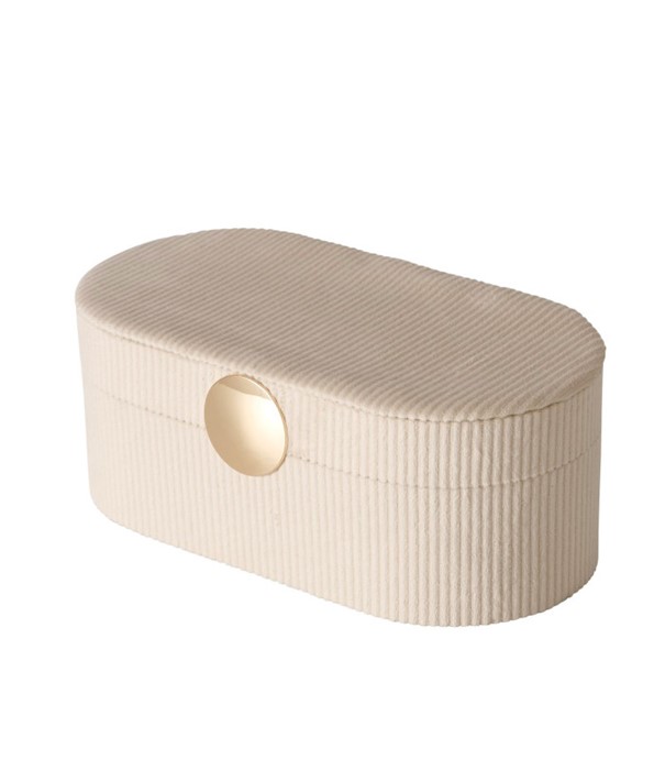Schmuckkasten Caja Zink, Spiegelglas, Polypropylen, Polyurethan, Polyester, Materialmix beige