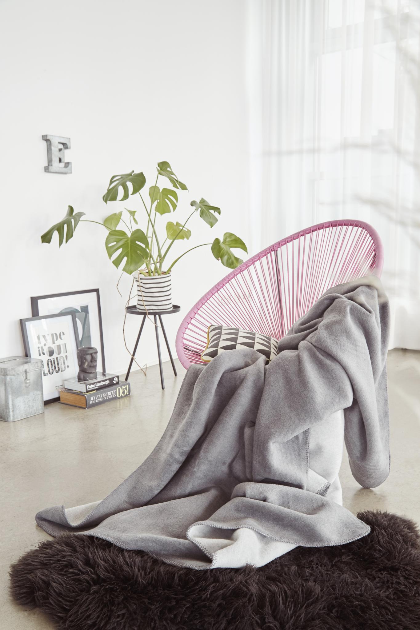 Doubleface Decke Dublin anthrazit Polyester