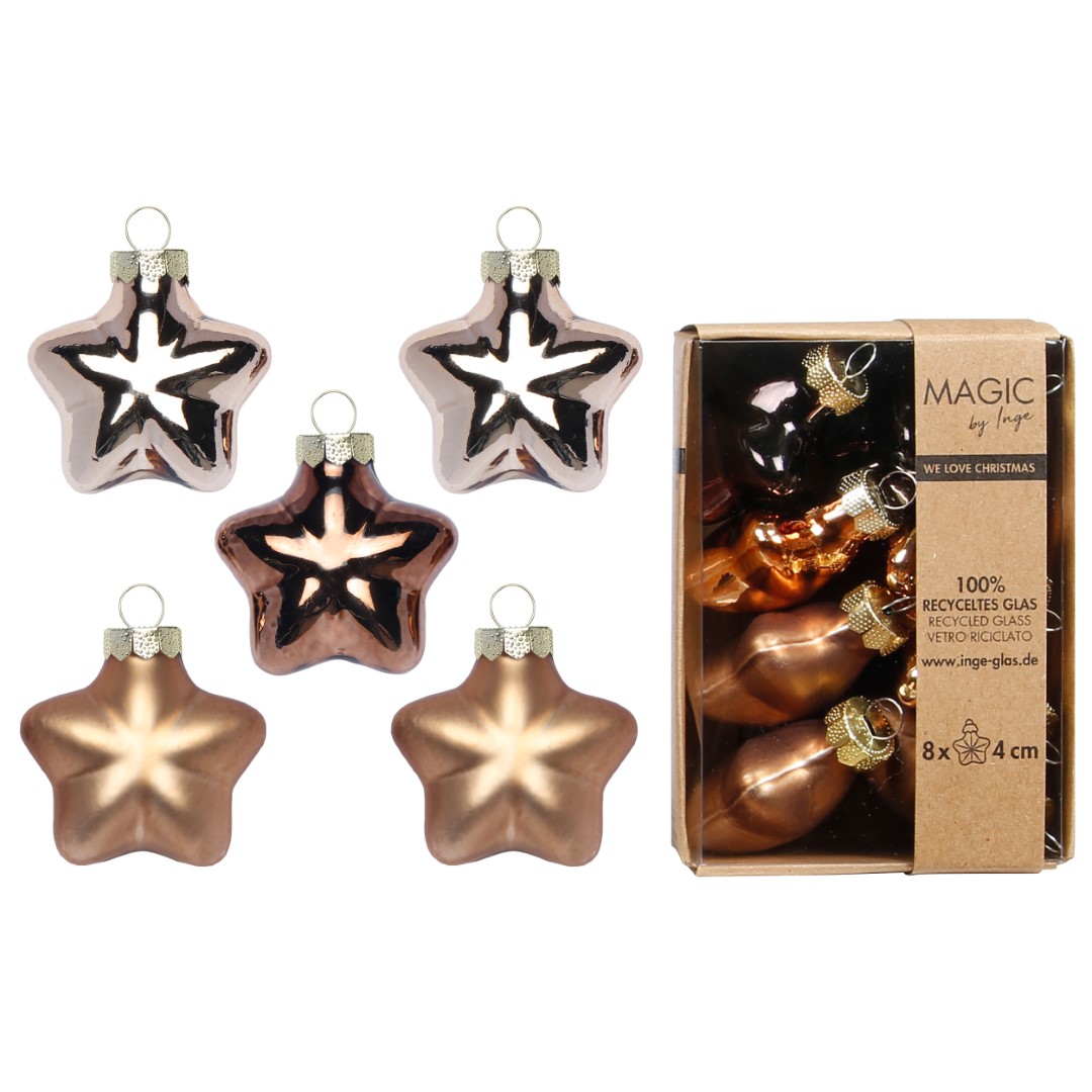 Weihnachtskugelset Elegant Lounge braun Glas
