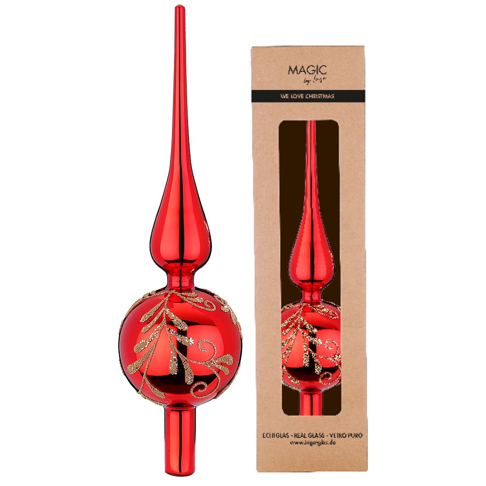 Baumspitze Merry Red rot Glas