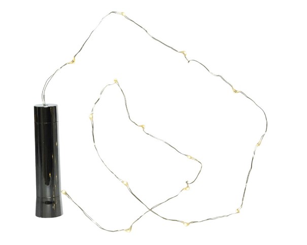 Micro LED Flaschenbeleuchtung plastik silber/warmes weiß