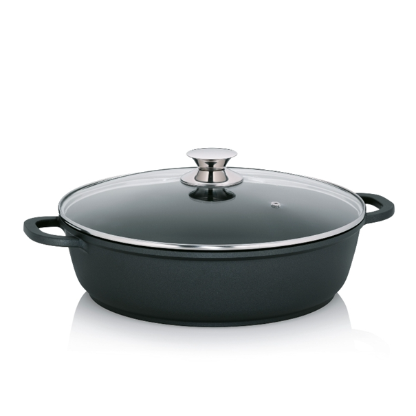 Vaschetta di servizio Kerros in alluminio fuso nero