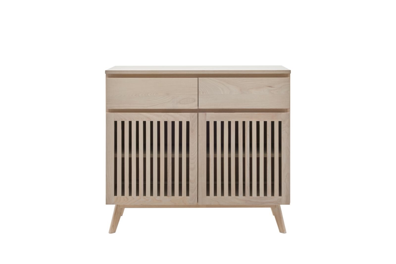 Sideboard Roomio No. 2000 weiß braun Esche