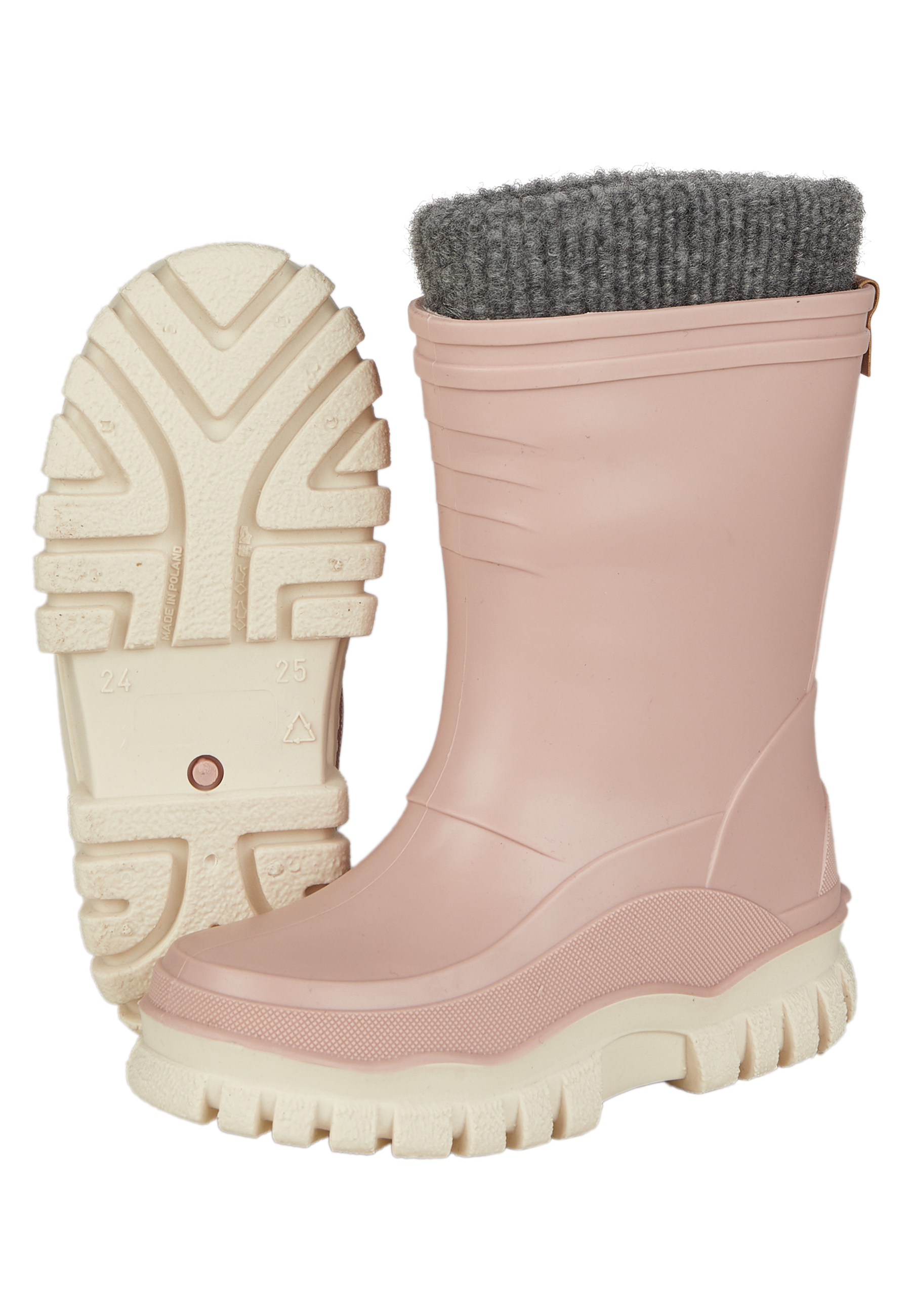 Gummistiefel uni gefüttert zartrosa MÄDCHEN