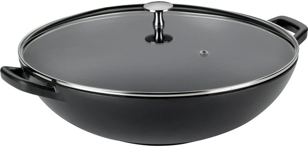 Wok Calido schwarz Gusseisen