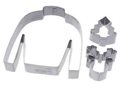 Ausstecher Ugly Christmas Pullover 3-tlg. Dr Oetker grau Edelstahl