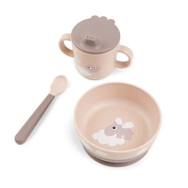 Set di stoviglie Fatto di plastica rosa cervo