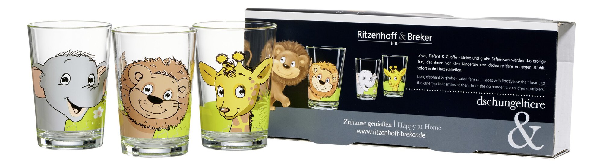 Bicchieri DSCHUNGELTIERE trasparenti o colorati