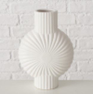 Vaso in gres Lambet bianco opaco