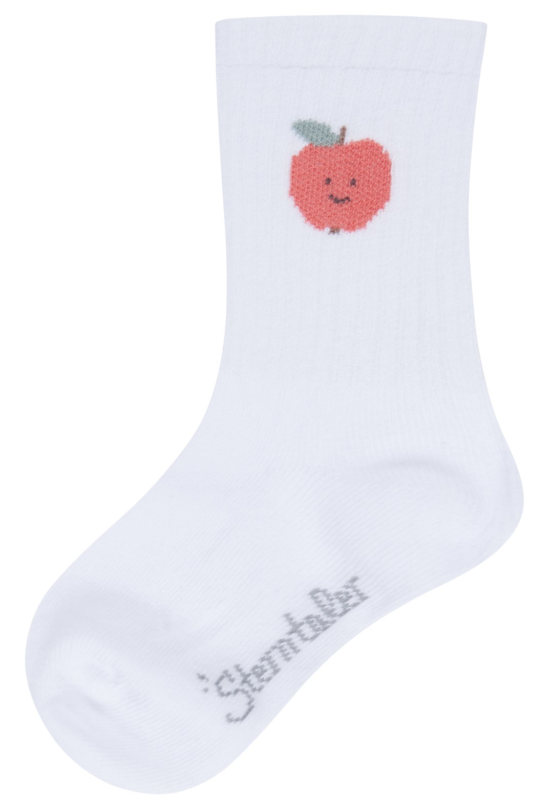 Socken Apfel weiß Baumwolle Polyamid Elasthan