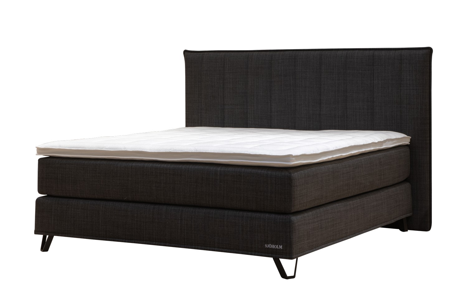 Box spring letto Idö tessuto grafite