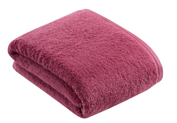 Badetuch Vegan Life rosa Frottee