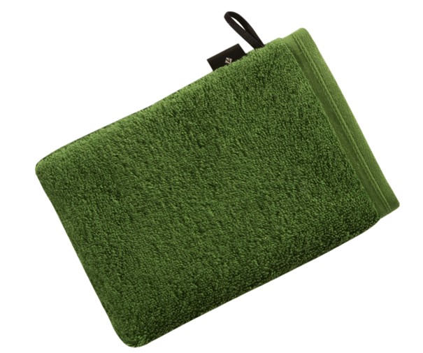 Waschhandschuh Vegan Life grün Frottee