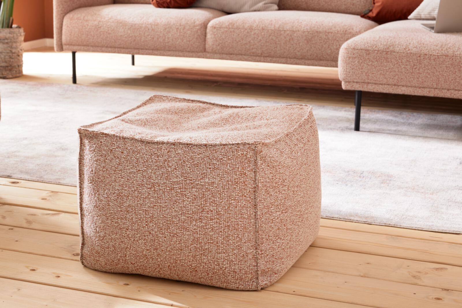 Pouf Roomio No. 4121 altrosa Stoff
