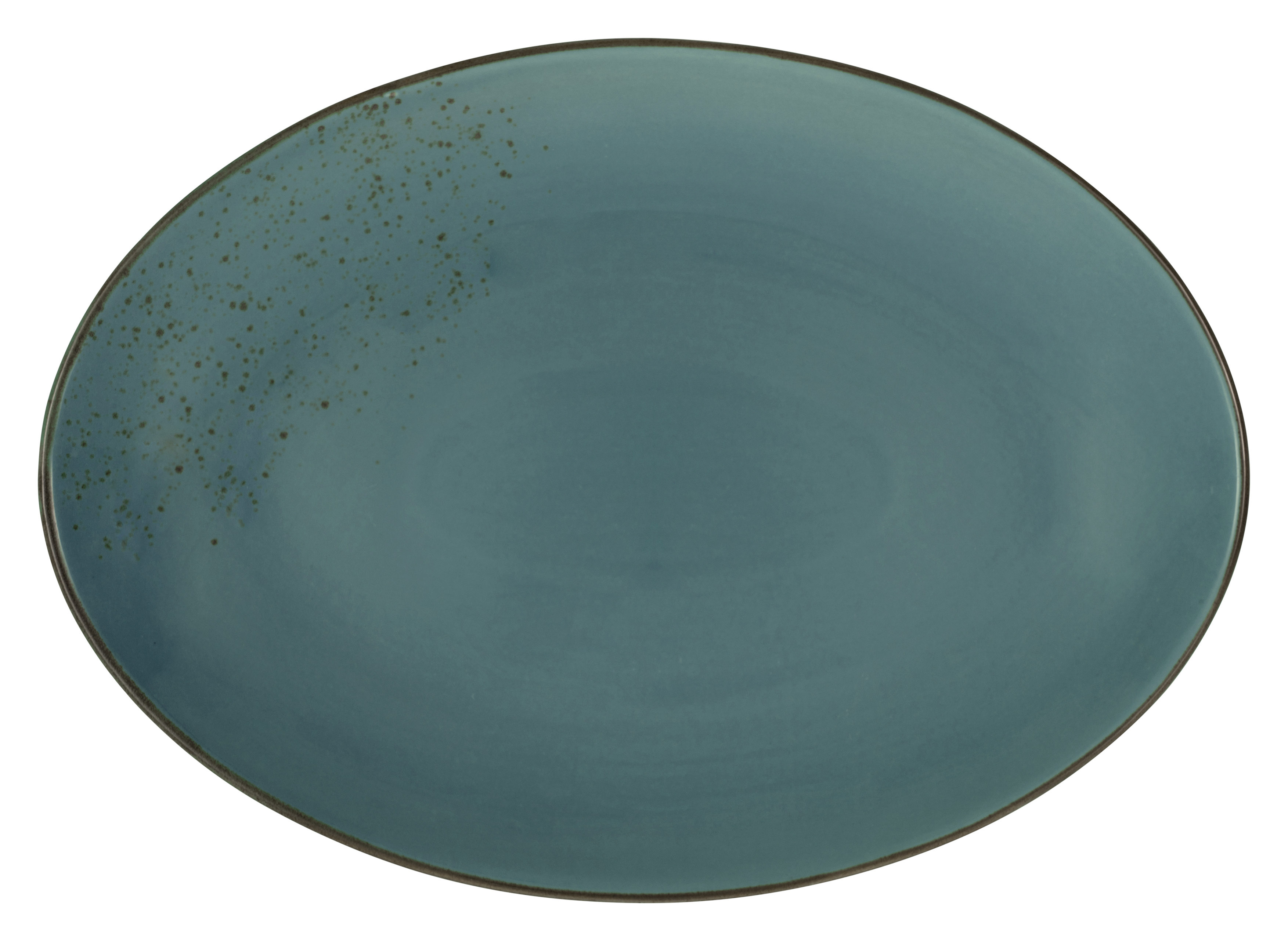 Platte oval NATURE COLLECTION Dark Denim B25/H4/D35cm