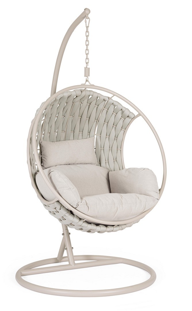 Outdoor Schaukel Galapagos beige Stoff Aluminium