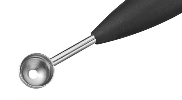 Kugelausstecher Bolino schwarz/silber Edelstahl/Kunststoff