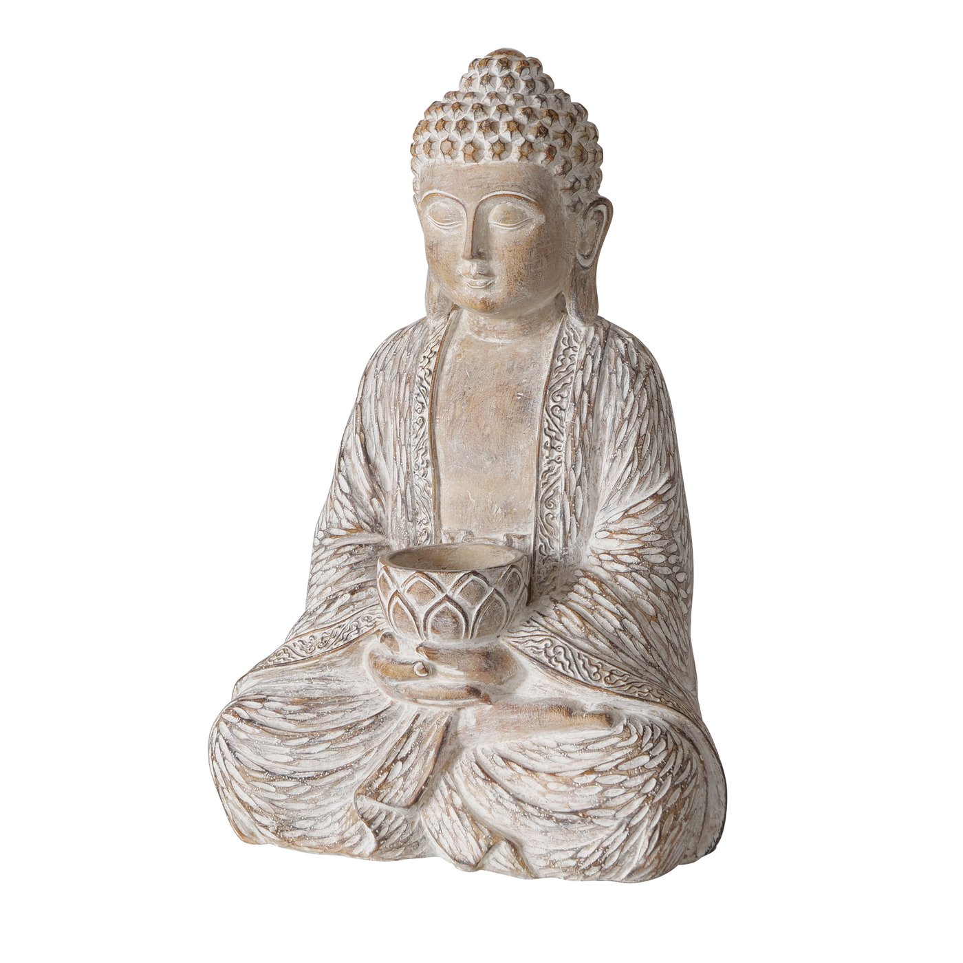 Figura decorativa Nehmet in plastica beige