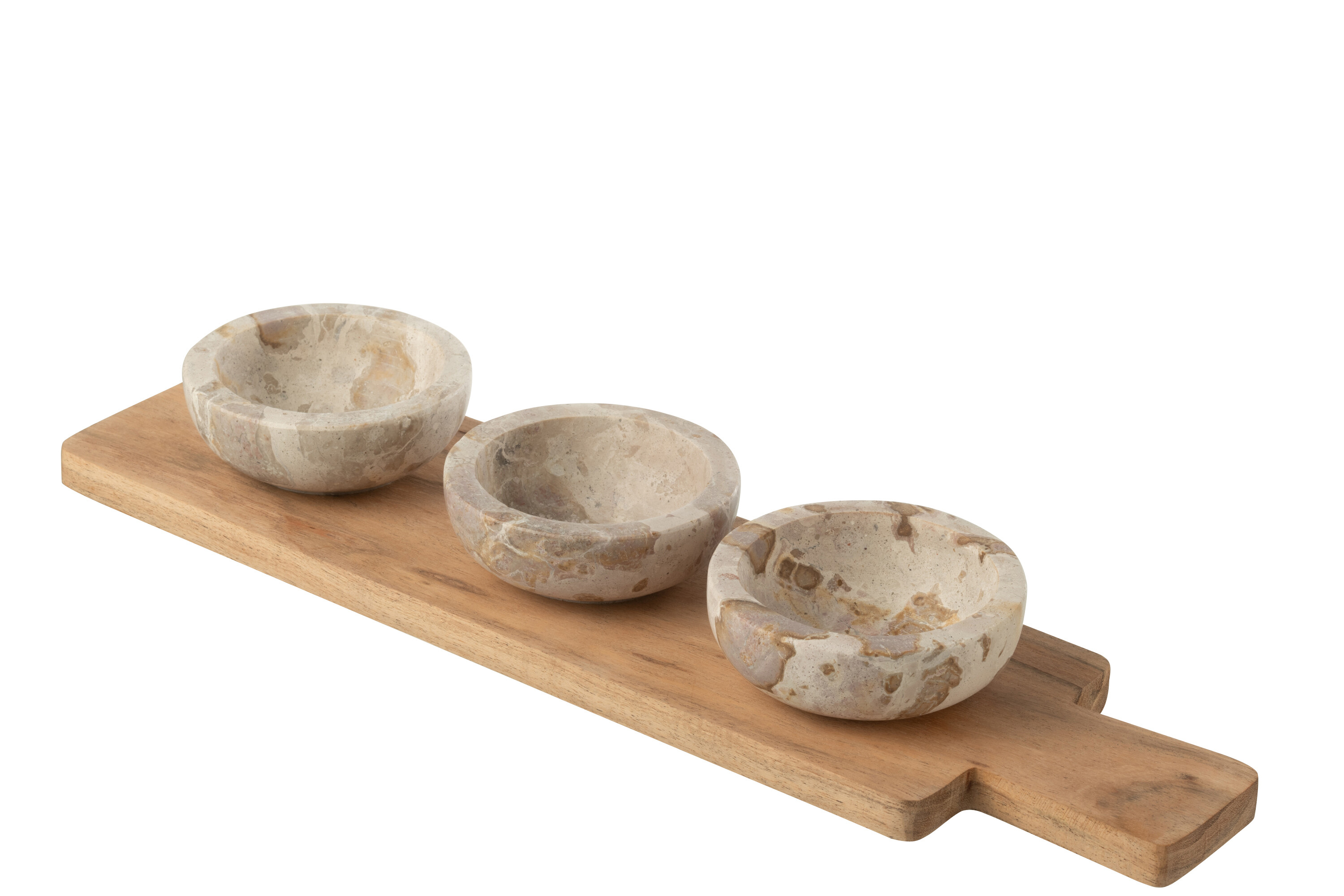 Gewürzset Jolipa beige Marmor Holz