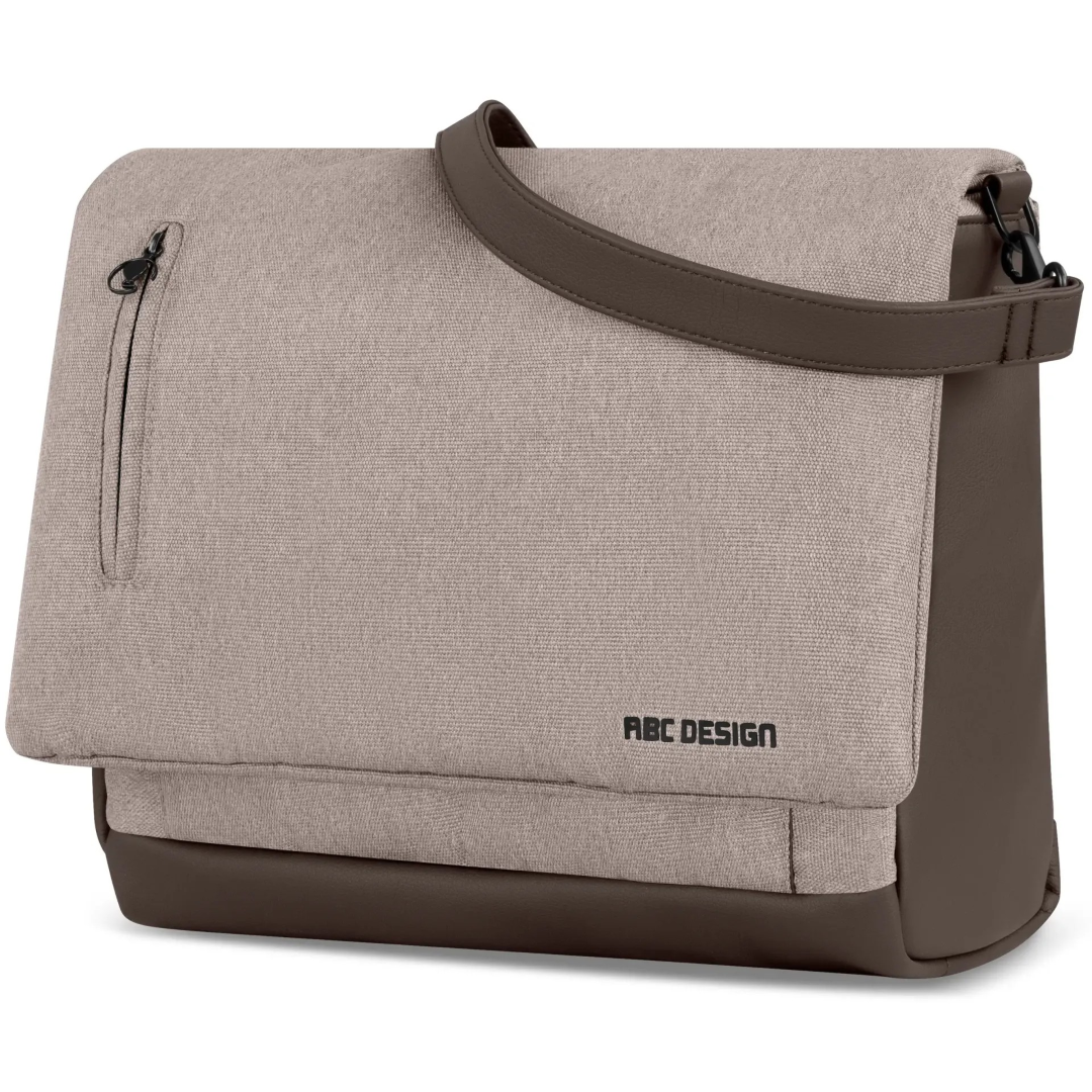 Wickeltasche Urban braun Leder Polyester