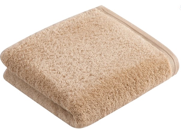 Handtuch Vegan Life beige Frottee