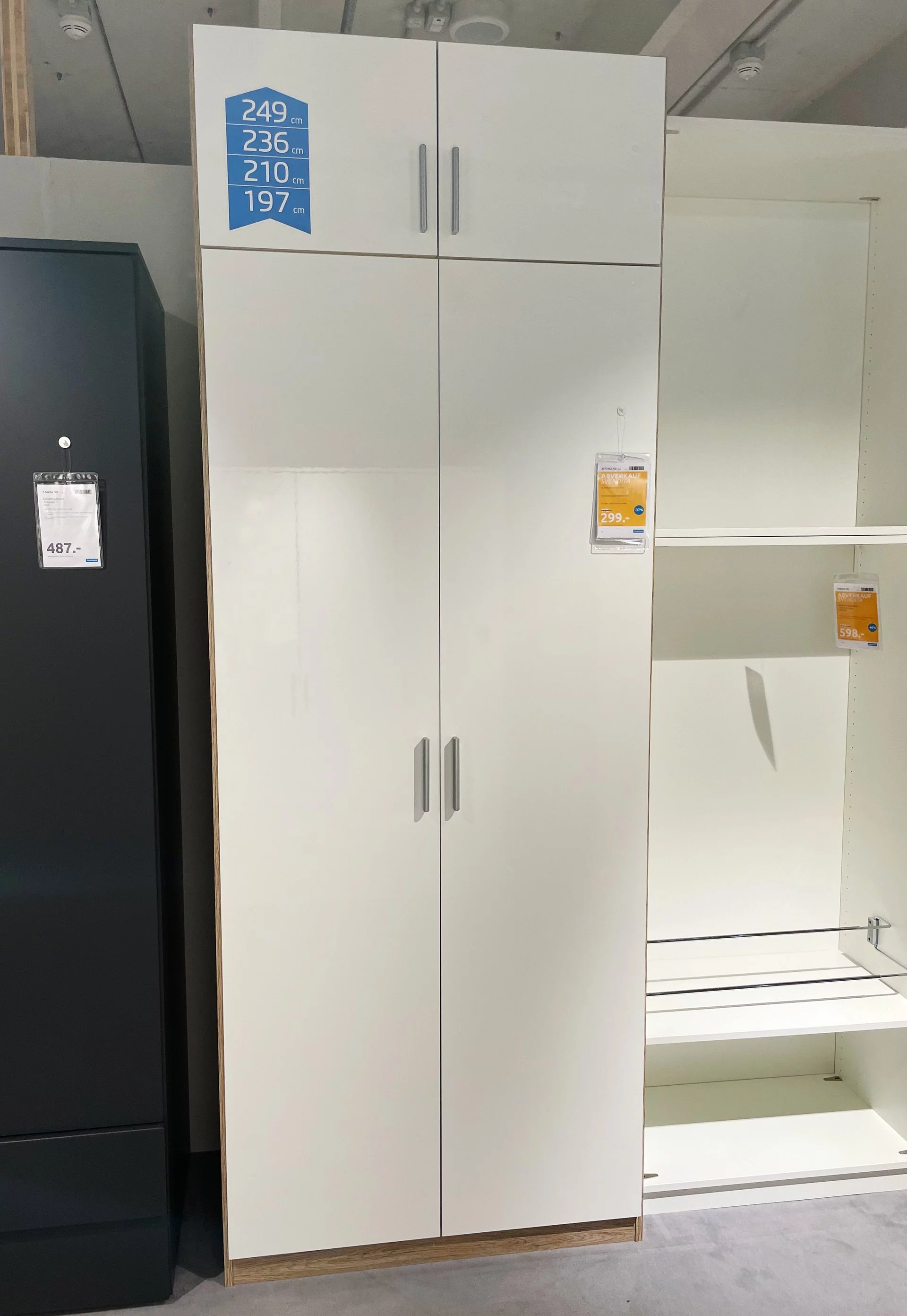 Drehtürenschrank Celle  weiß  