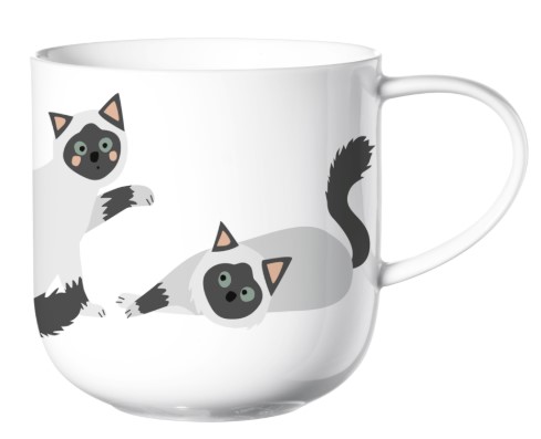 Henkelbecher Coppa Motiv glänzend Fine Bone China