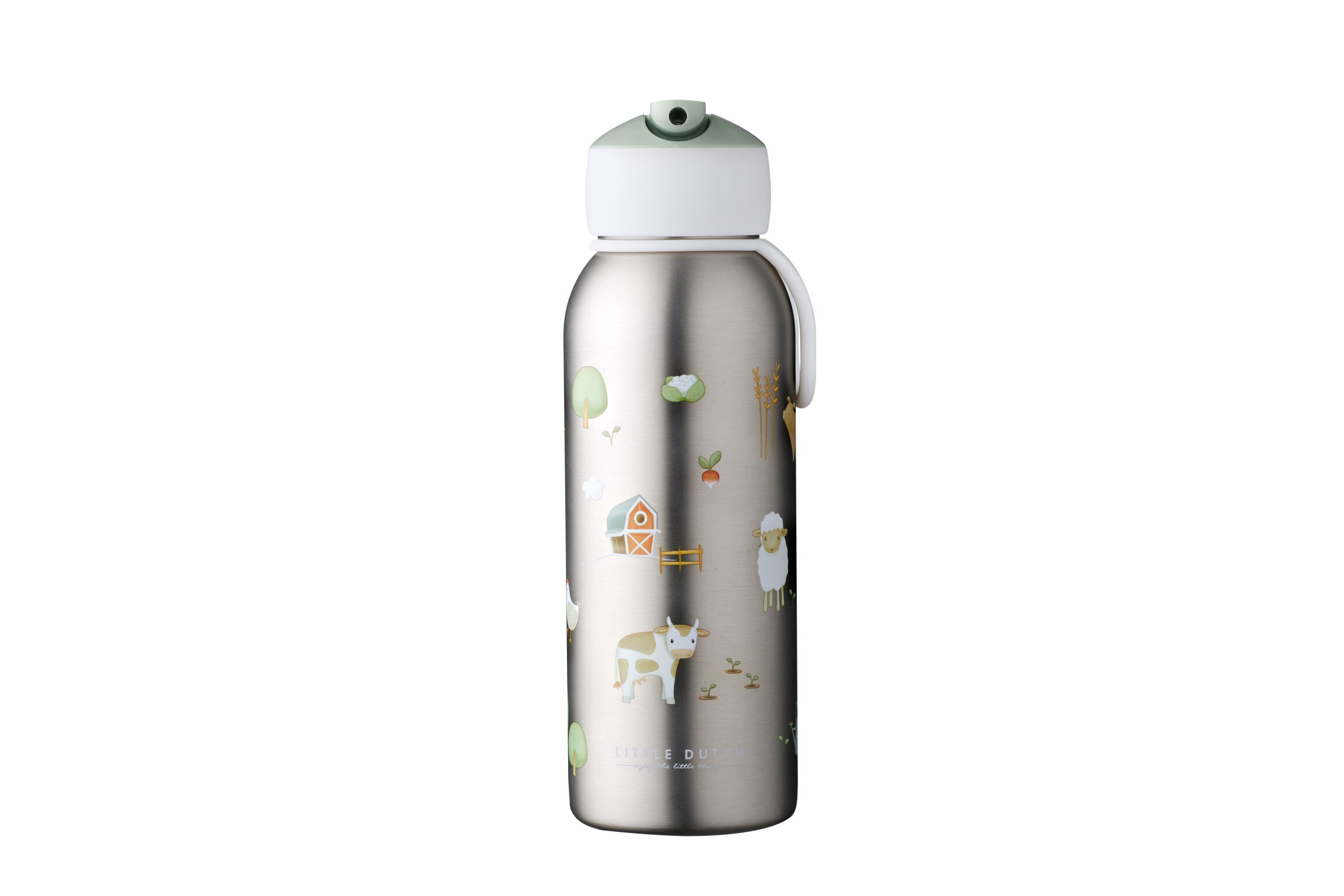Thermoflasche Campus silber Edelstahl Polypropylen Silikon