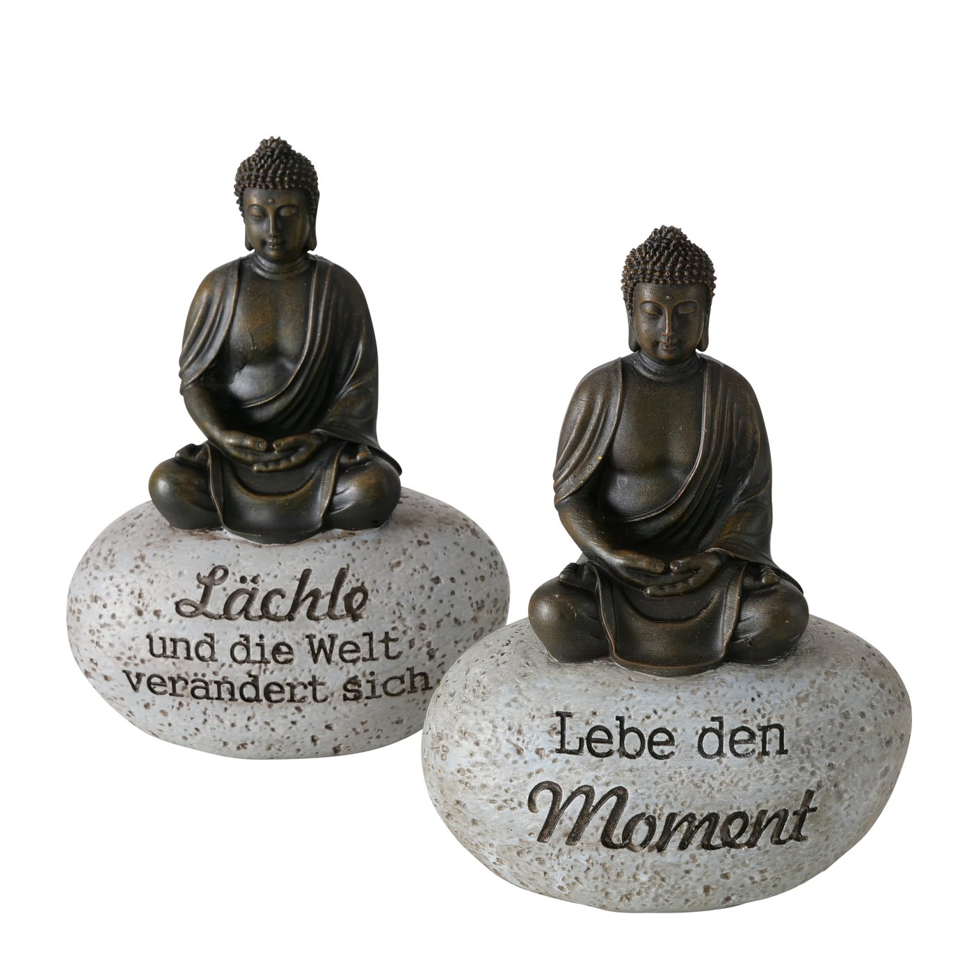 Figura decorativa Marvo in plastica nera grigia