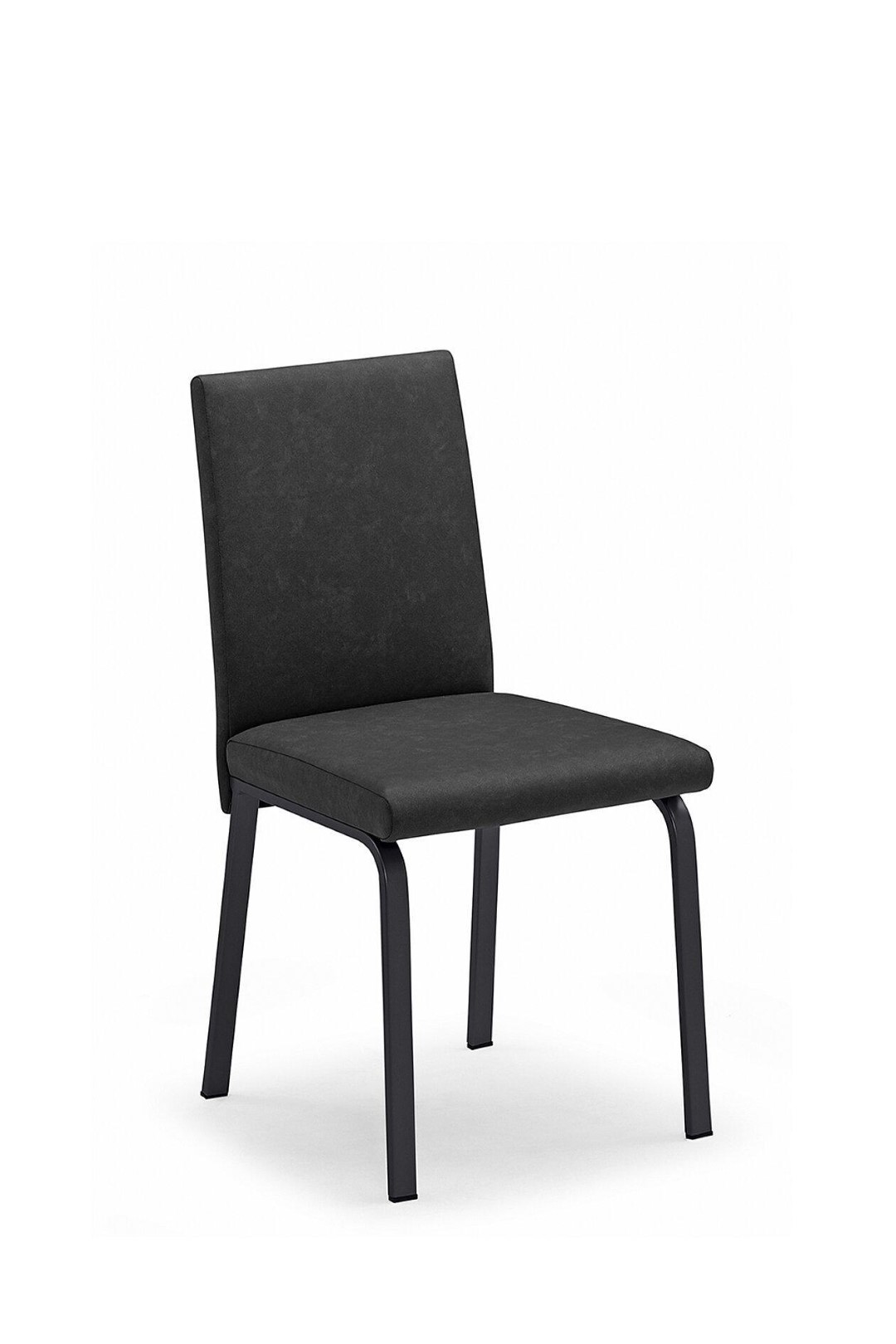 Stuhl Duo beige schwarz Metall Stoff