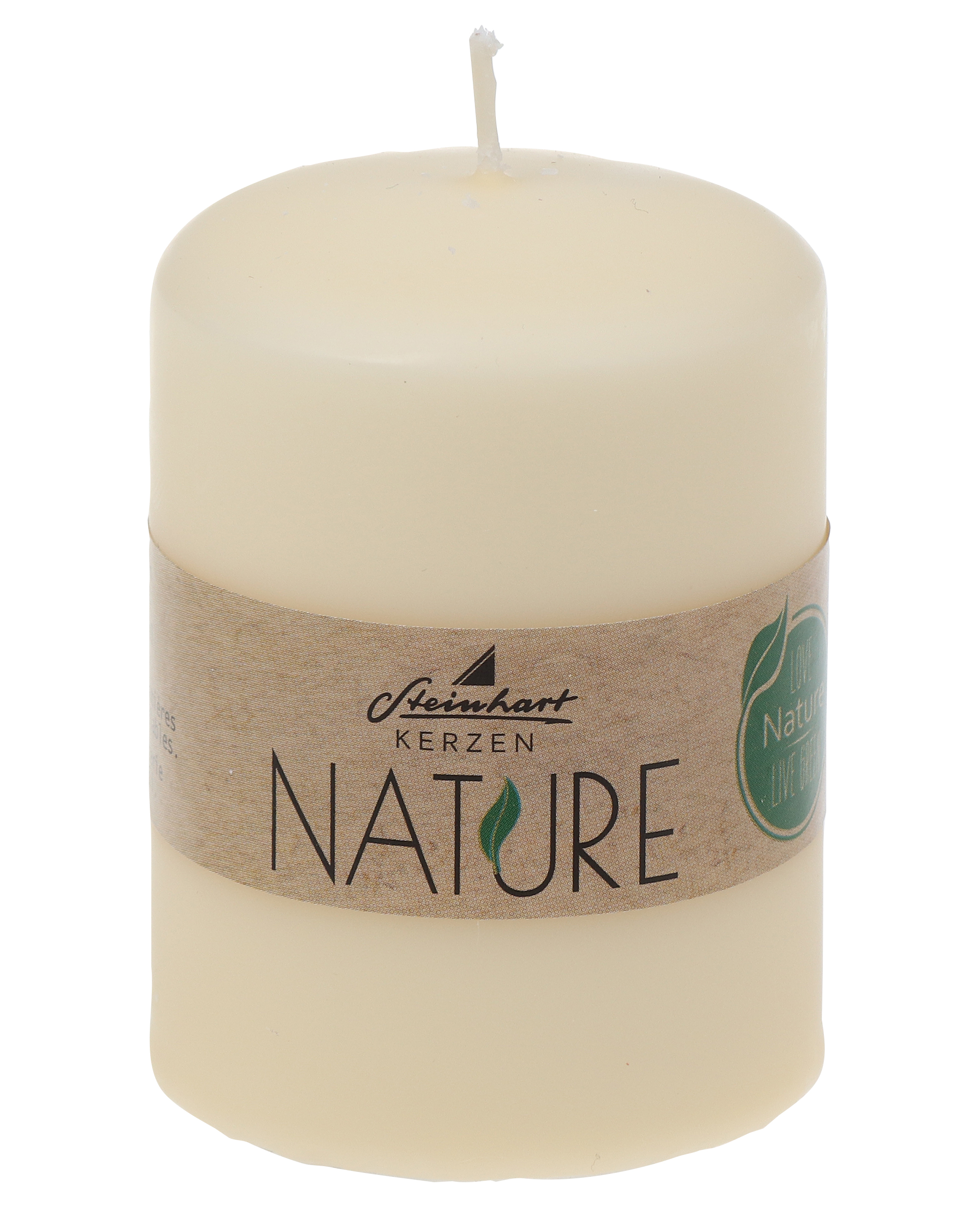 Kerze Nature Weiß Wachs
