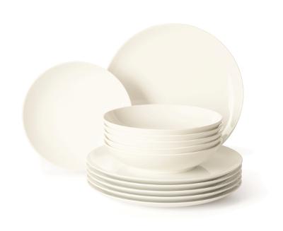 Tafelservice 12-tlg. Savona weiß Porzellan