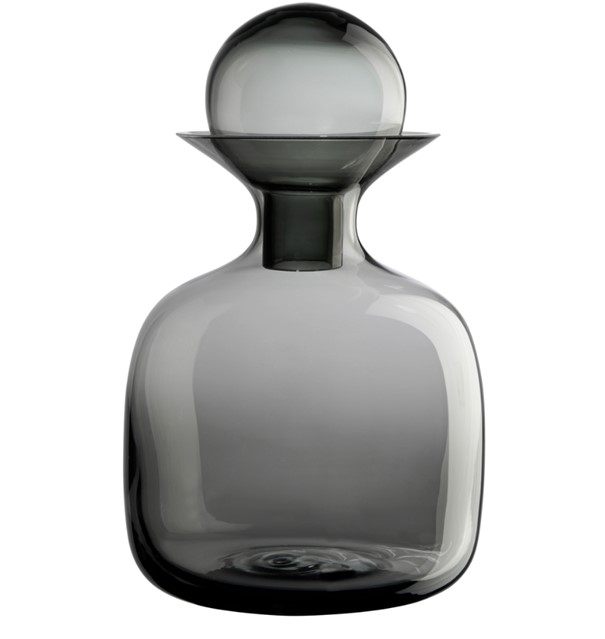 Karaffe groß Sarabi grau glänzend Glas