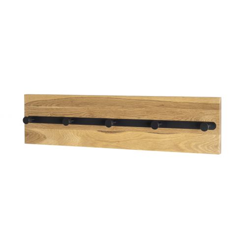 Wandgarderobe Torino braun Eiche Metall