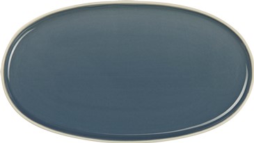 Piatto seppia SEMANA gres blu lucido