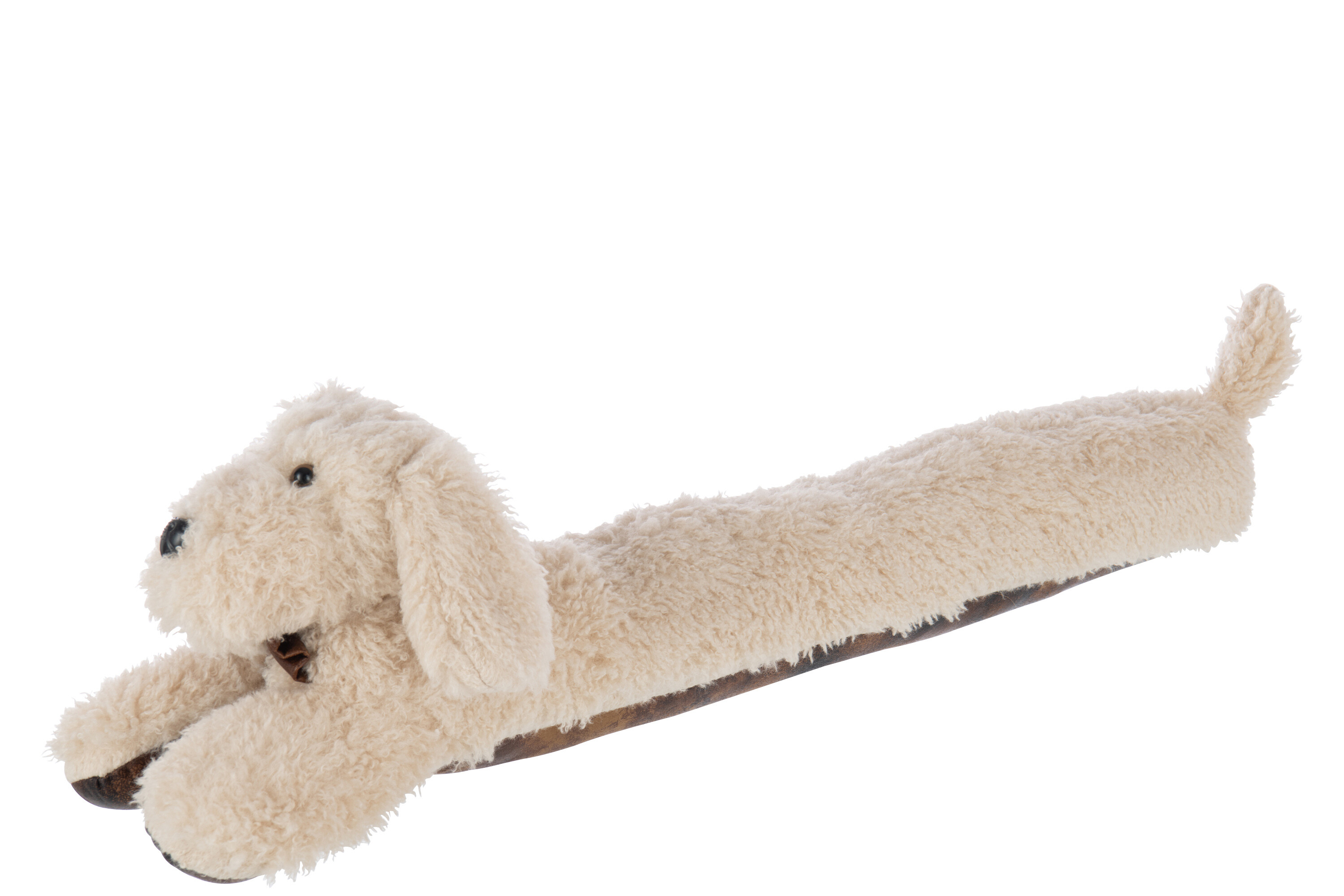 Zugluftstopper Hund hellbeige Polyester Sand