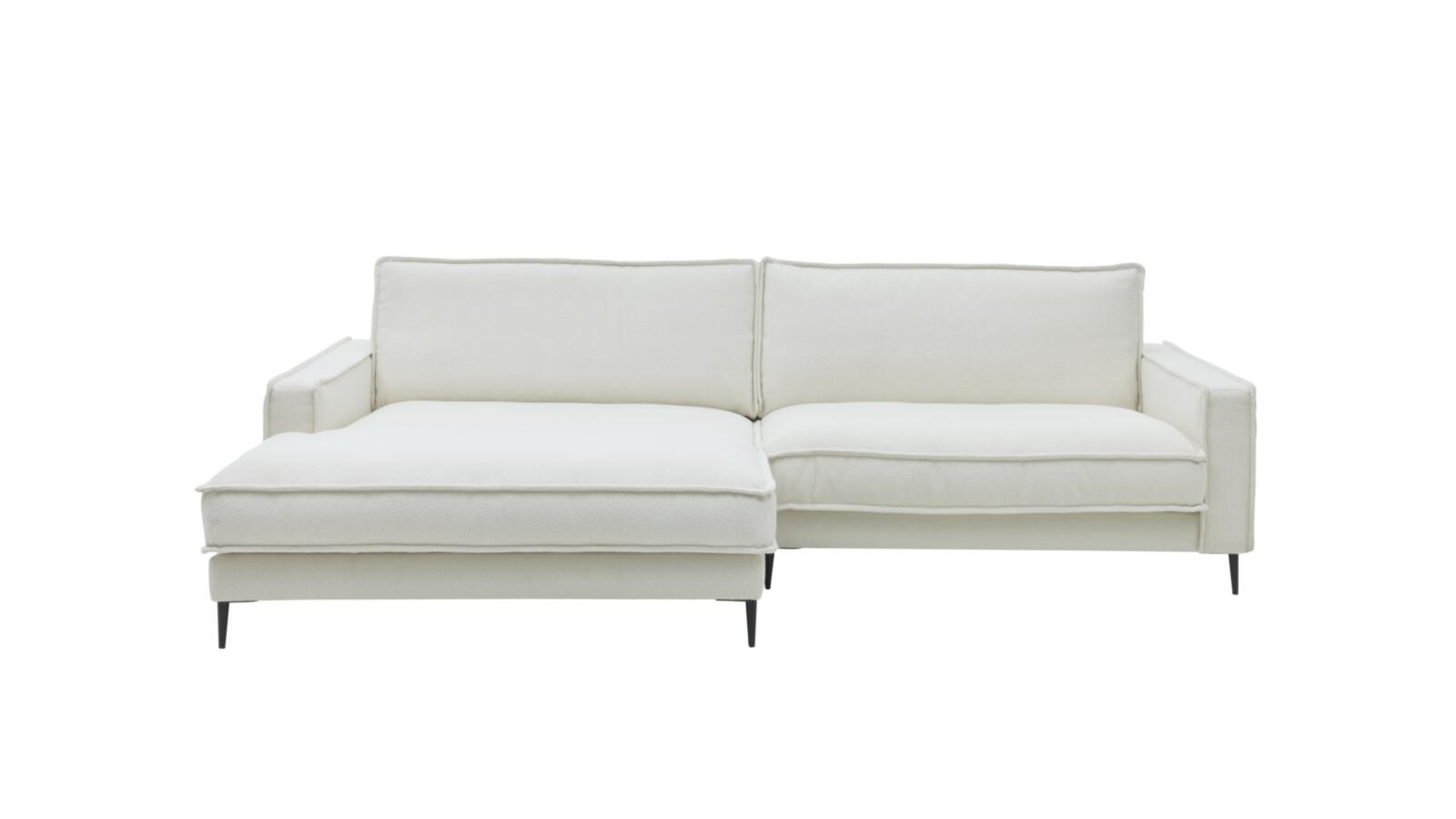 Ecksofa Roomio No.4102 weiß Stoff