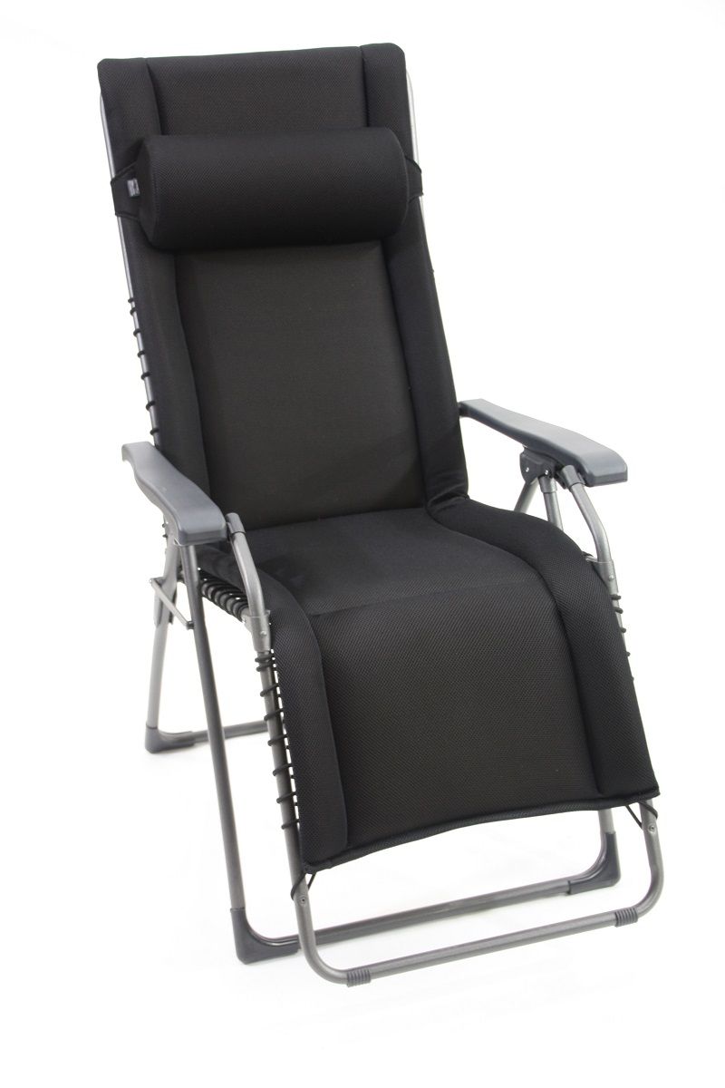 Outdoor Relaxliege Oasi schwarz Meshgewebe
