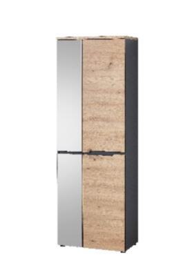 Garderobenschrank Memphis grau braun Eiche