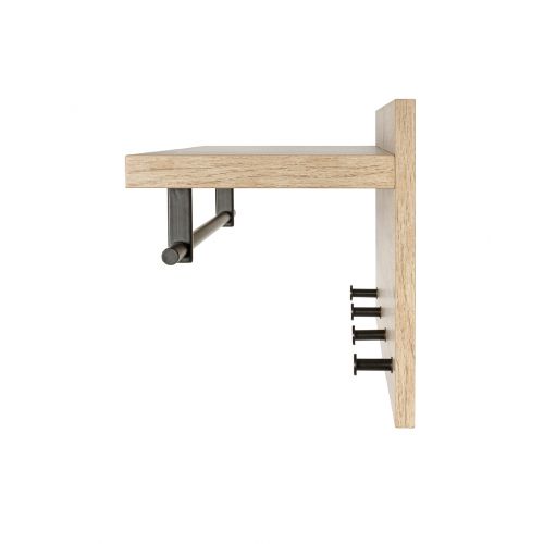 Wandgarderobe Parma braun MDF Metall