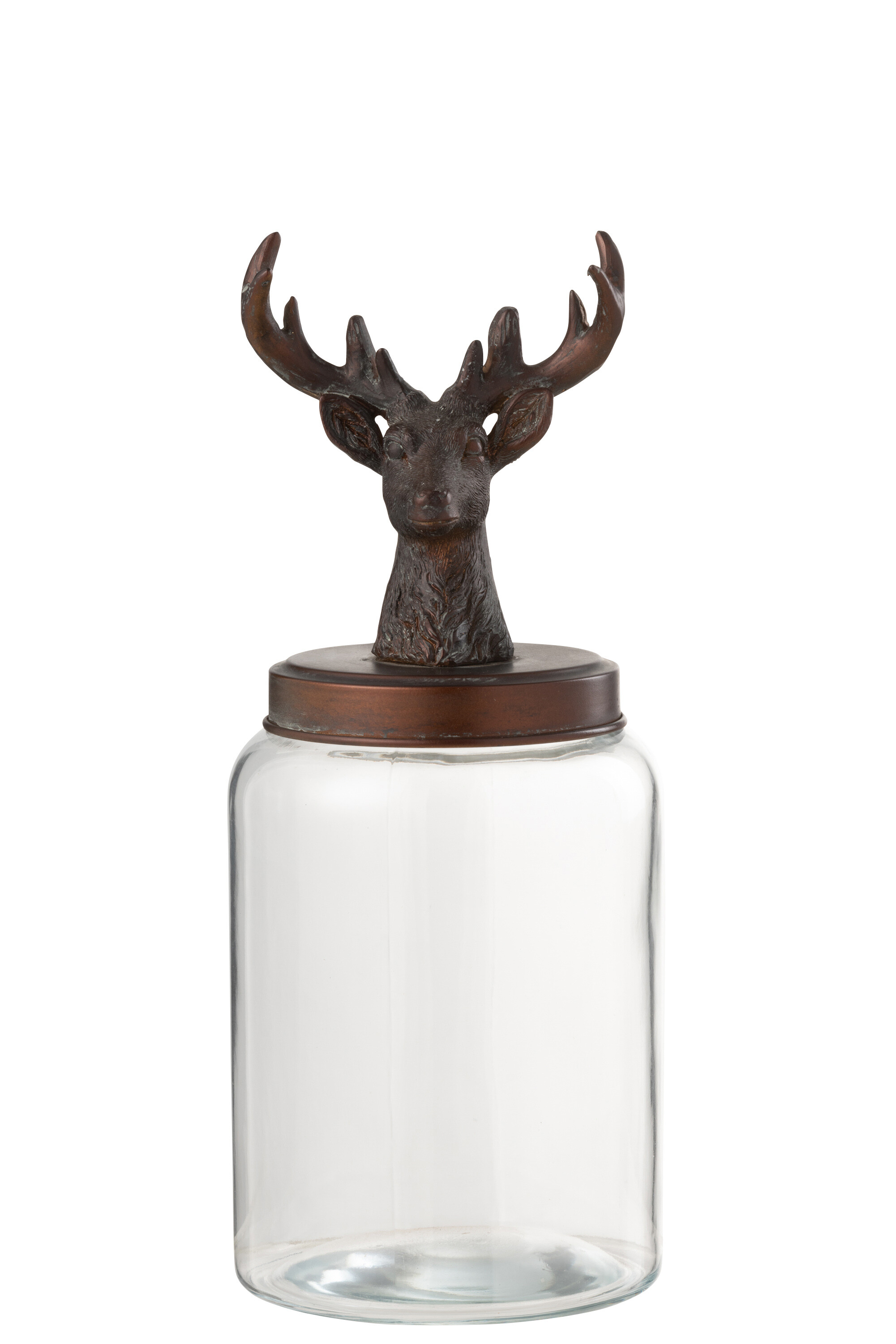 Dekokrug Hirsch Bronze Polyresin Glas Metall