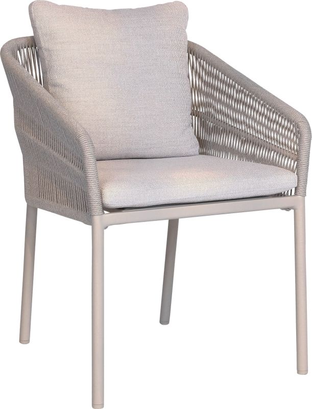 Outdoor Stapelstuhl Jella grau Aluminium Stoff