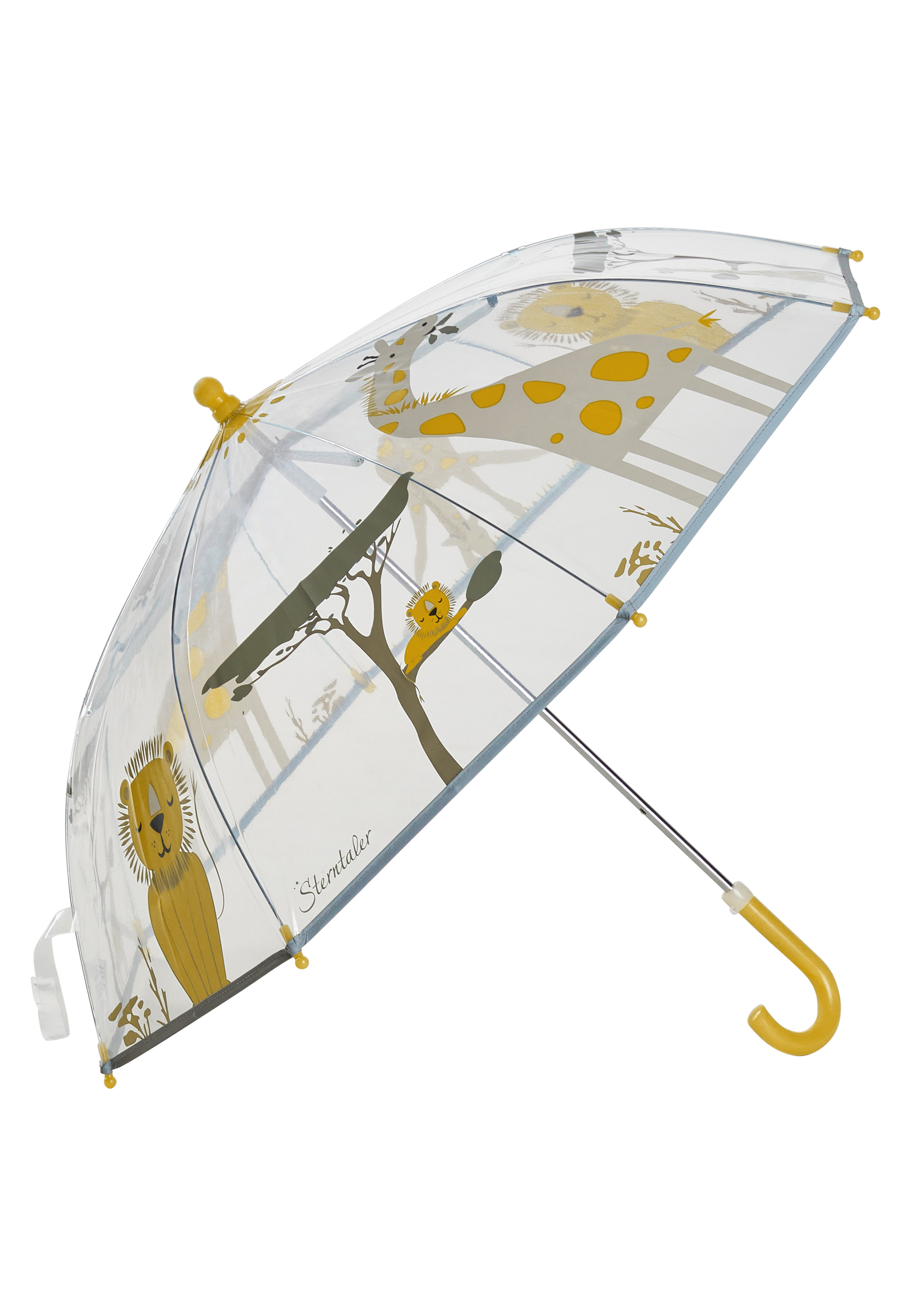 Regenschirm Safari transparent mehrfarbig Polyester Polyethylen