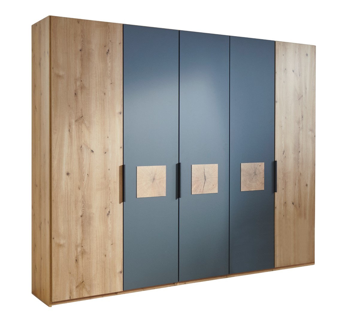 Drehtürenschrank Naxos braun grau Holz