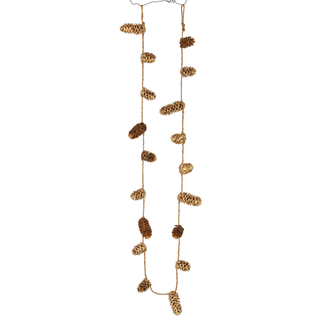 Zapfengirlande, 180cm, gold